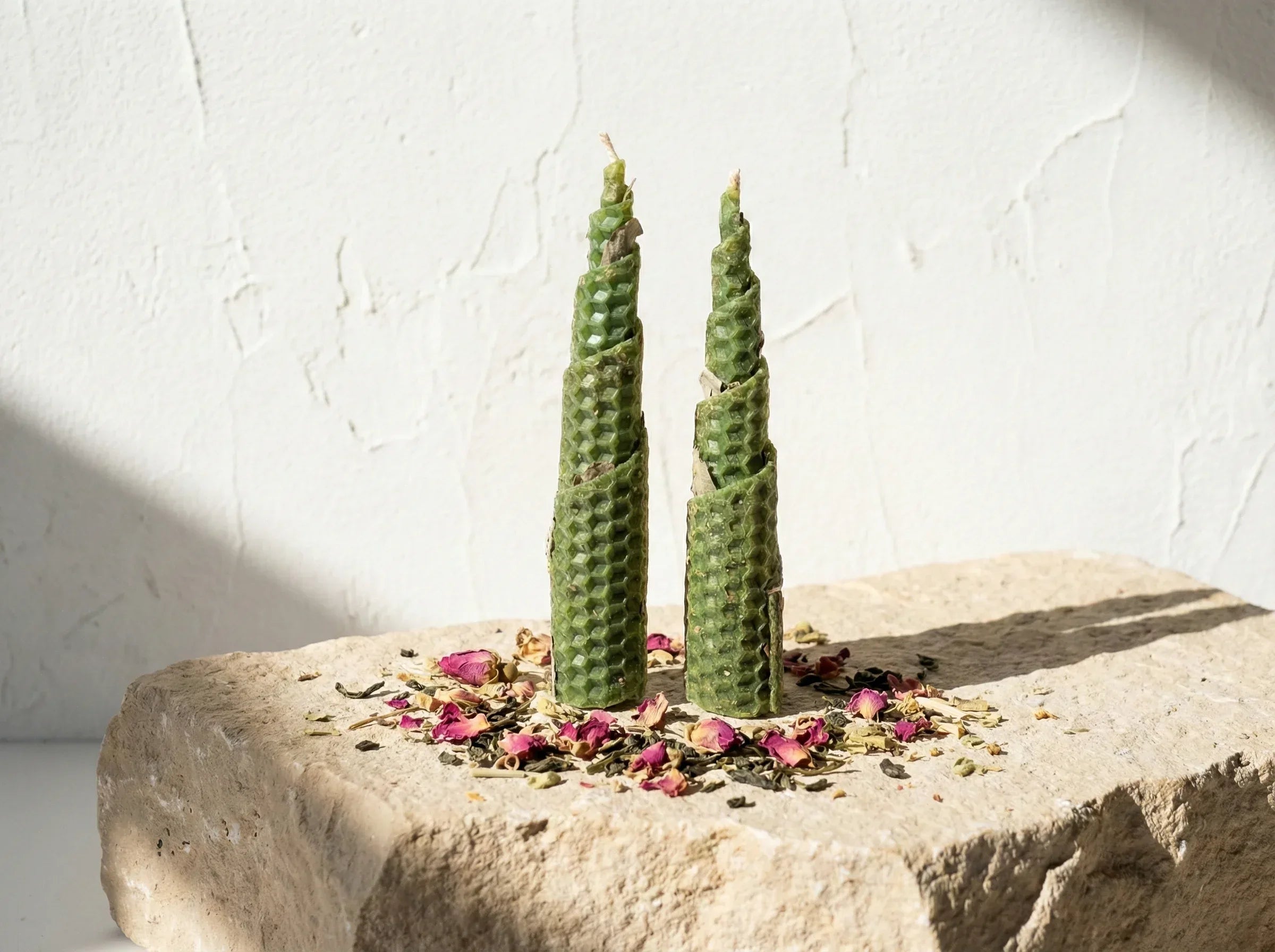 Bougie Artisanale Rose & Thé Vert - Sérénité Zen & Clarté - Essences Agape 43128423