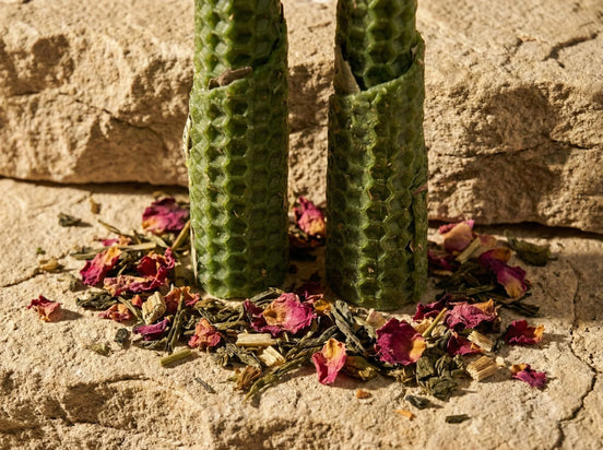 Bougie Artisanale Rose & Thé Vert - Sérénité Zen & Clarté - Essences Agape 58170564