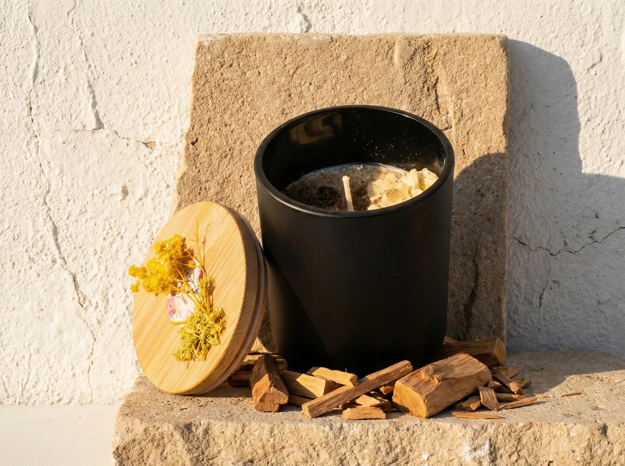 Bougie Artisanale Santal - Ancrage Profond & Sérénité - Essences Agape 3182512