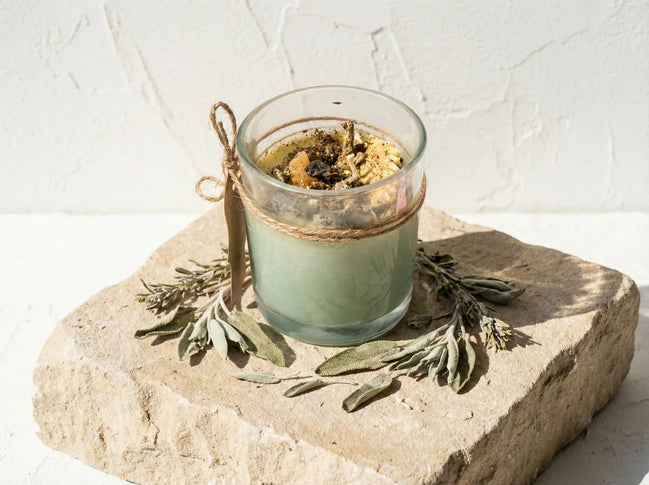 Bougie Artisanale Sauge - Purification & Clarté Mentale - Essences Agape 75973301