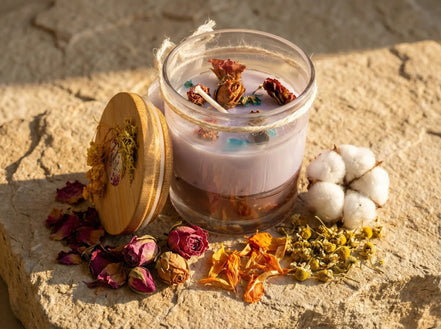 Bougie Bio Gel Rose & Oranger - Éveil & Clarté Cristalline - Essences Agape 26421533