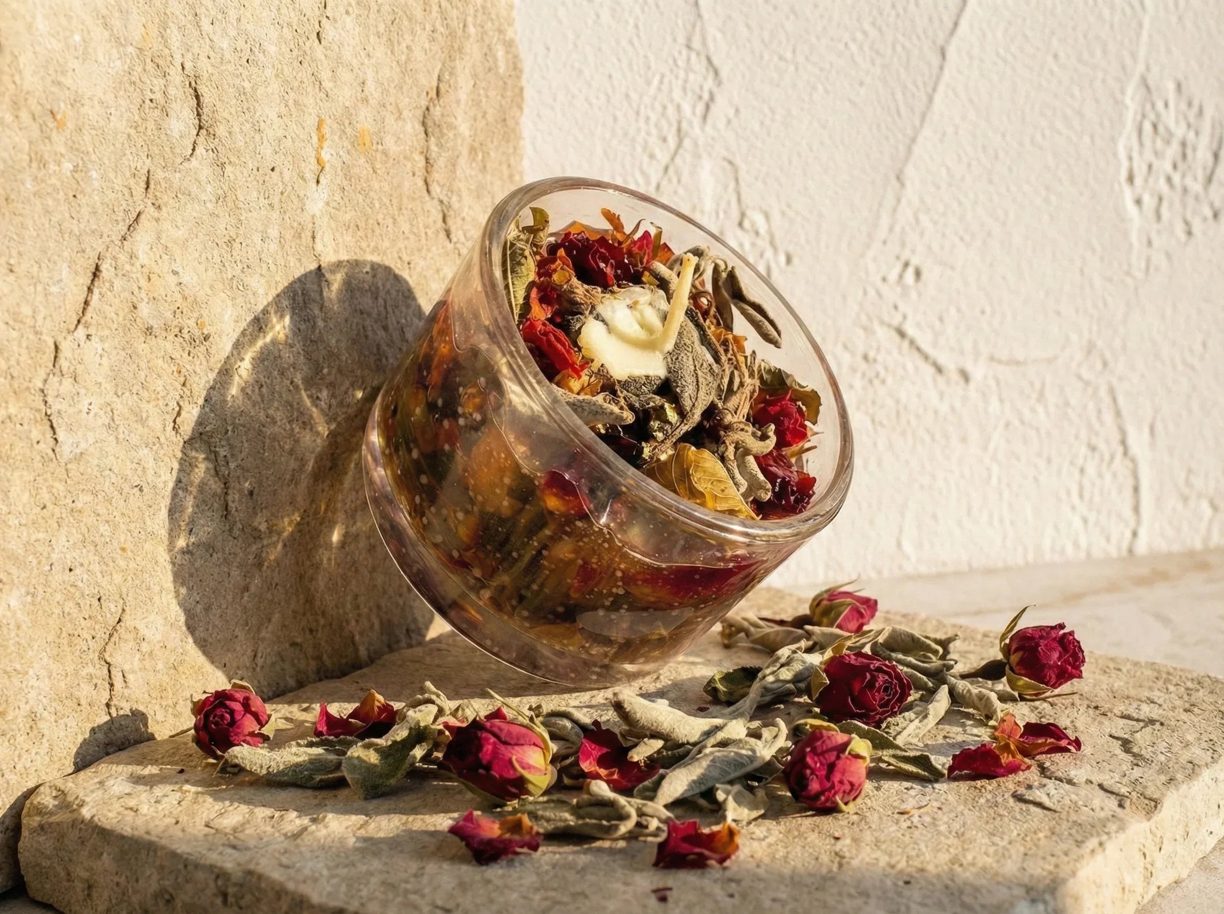 Bougie Bio Gel Sauge & Rose - Éveil & Clarté Cristalline - Essences Agape 76184673