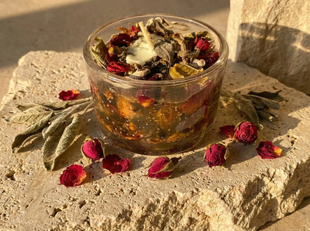 Bougie Bio Gel Sauge & Rose - Éveil & Clarté Cristalline - Essences Agape 82815202