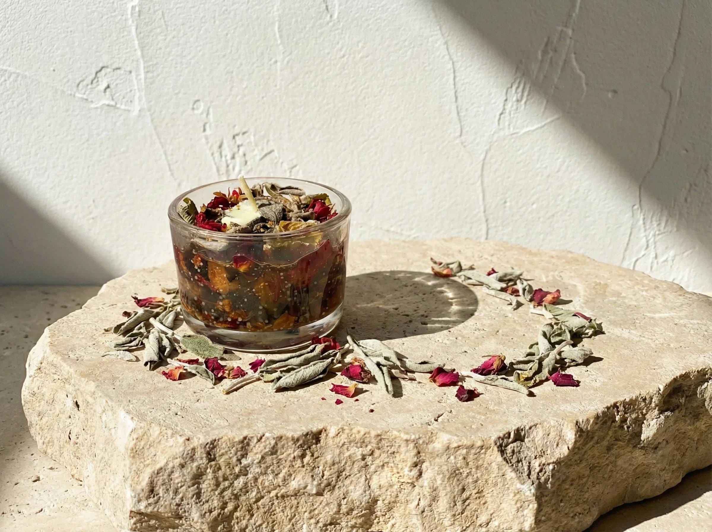 Bougie Bio Gel Sauge & Rose - Éveil & Clarté Cristalline - Essences Agape 88187533