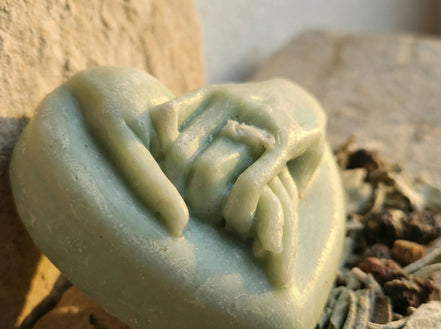 Bougie Cœur Sauge & Musc - Paix du Cœur & Protection - Essences Agape 37380630