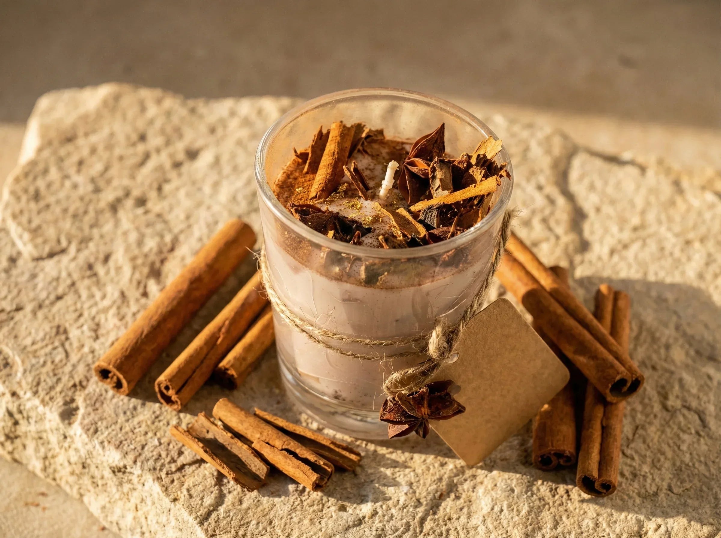 Bougie Cannelle Épicée - Chaleur & Réconfort du Foyer - Essences Agape 46902686