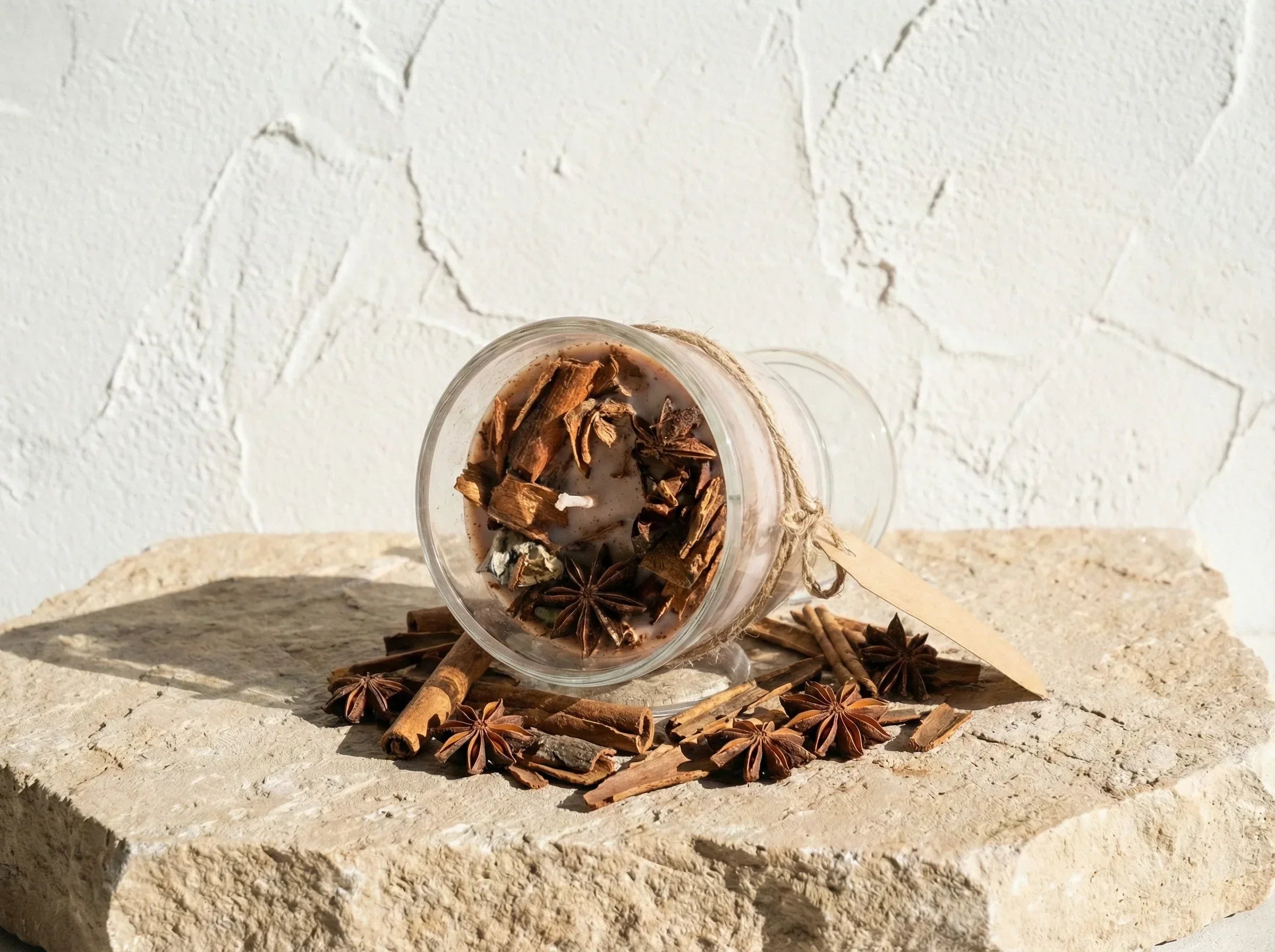 Bougie Cannelle Épicée - Chaleur & Réconfort du Foyer - Essences Agape 49193099