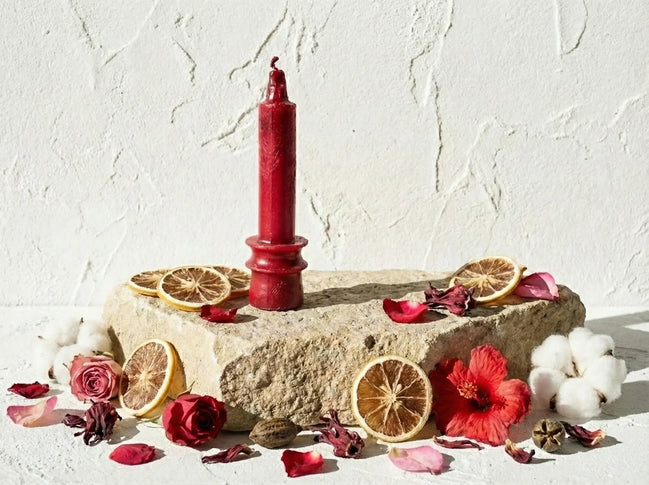 Bougie Chandelier Citron & Hibiscus - Confiance en soi - Essences Agape 3340926