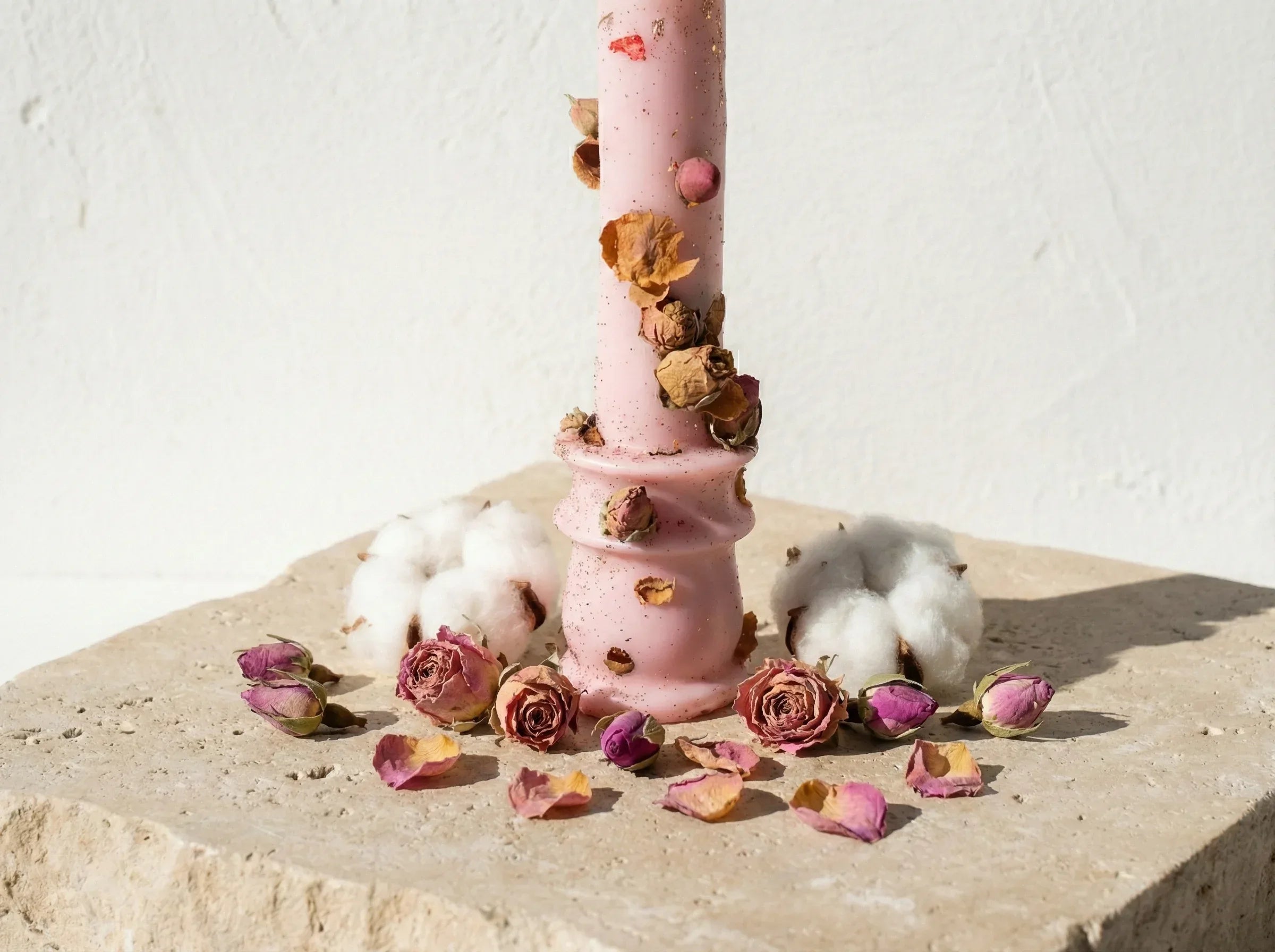 Bougie Chandelier Rose & Coton - Harmonie & Douceur - Essences Agape 96468688