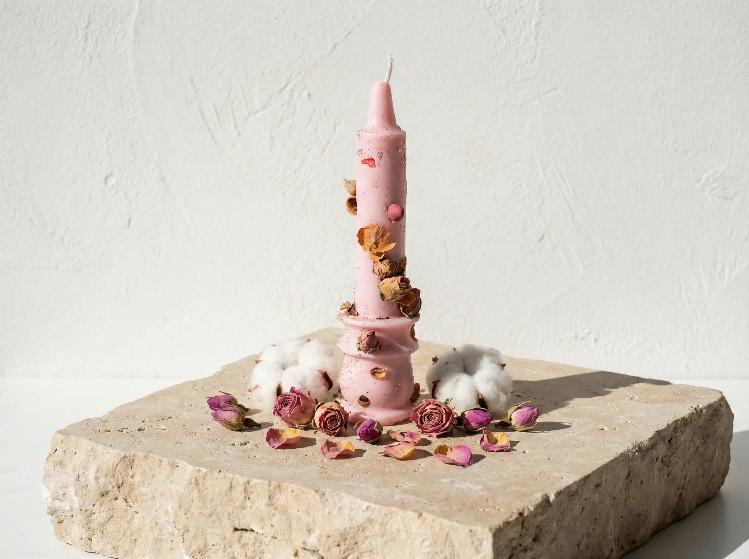 Bougie Chandelier Rose & Coton - Harmonie & Douceur - Essences Agape 50495085