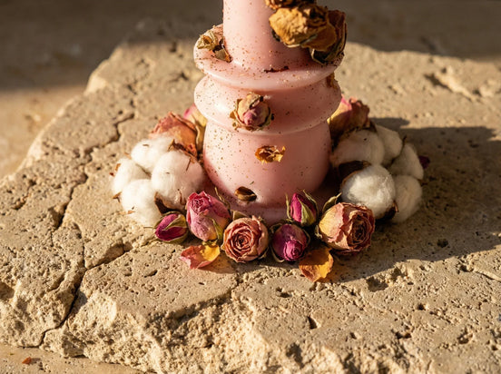 Bougie Chandelier Rose & Coton - Harmonie & Douceur - Essences Agape 69135529