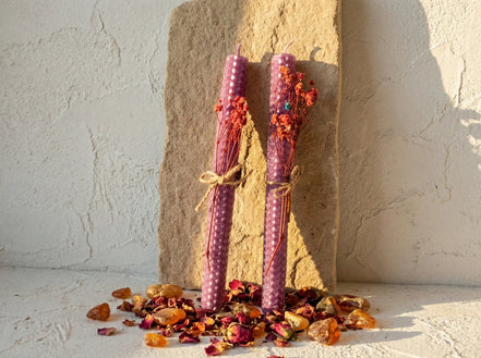 Bougie Cire d'Abeille Bio Rose & Ambre - Amour & Harmonie - Essences Agape 46389136