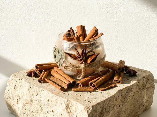 Bougie Cire de Soja Bio Cannelle - Chaleur & Confort Sacré - Essences Agape 577867