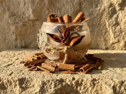 Bougie Cire de Soja Bio Cannelle - Chaleur & Confort Sacré - Essences Agape 1390118