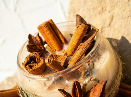 Bougie Cire de Soja Bio Cannelle - Chaleur & Confort Sacré - Essences Agape 56521128