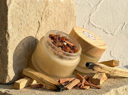 Bougie Cire de Soja Bio Palo Santo & Santal - Ancrage Profond - Essences Agape 83312703