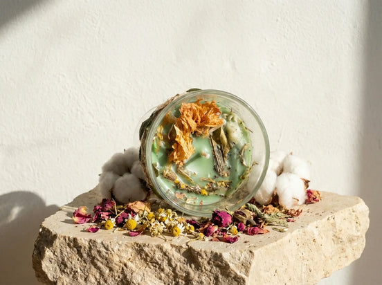 Bougie Cocooning Rose & Camomille - Tendresse & Harmonie - Essences Agape 9755381