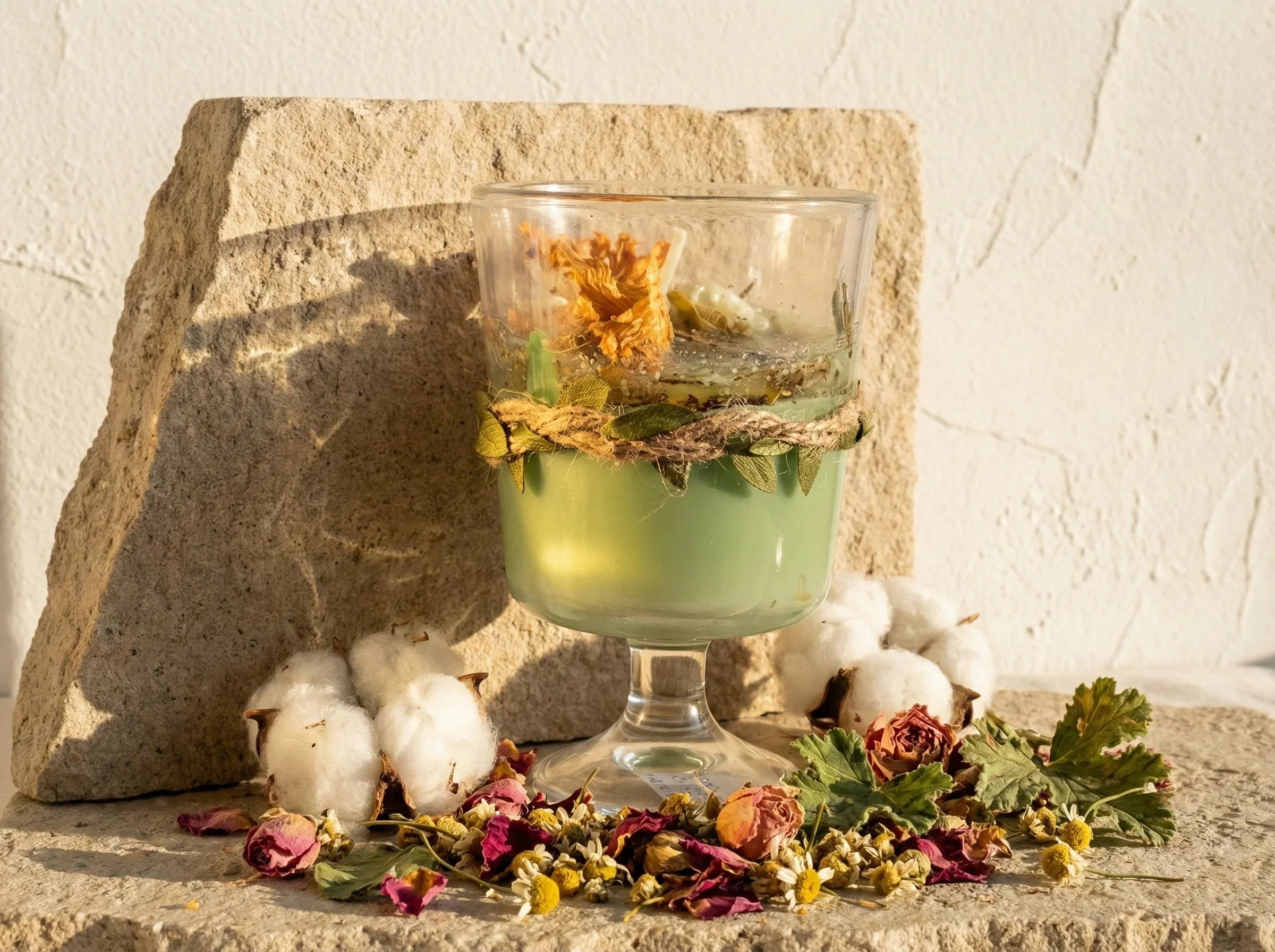 Bougie Cocooning Rose & Camomille - Tendresse & Harmonie - Essences Agape 51603741