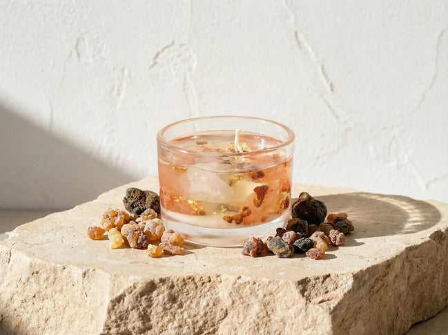 Bougie Gel Bio Myrrhe & Musc - Élévation & Protection - Essences Agape 3503376