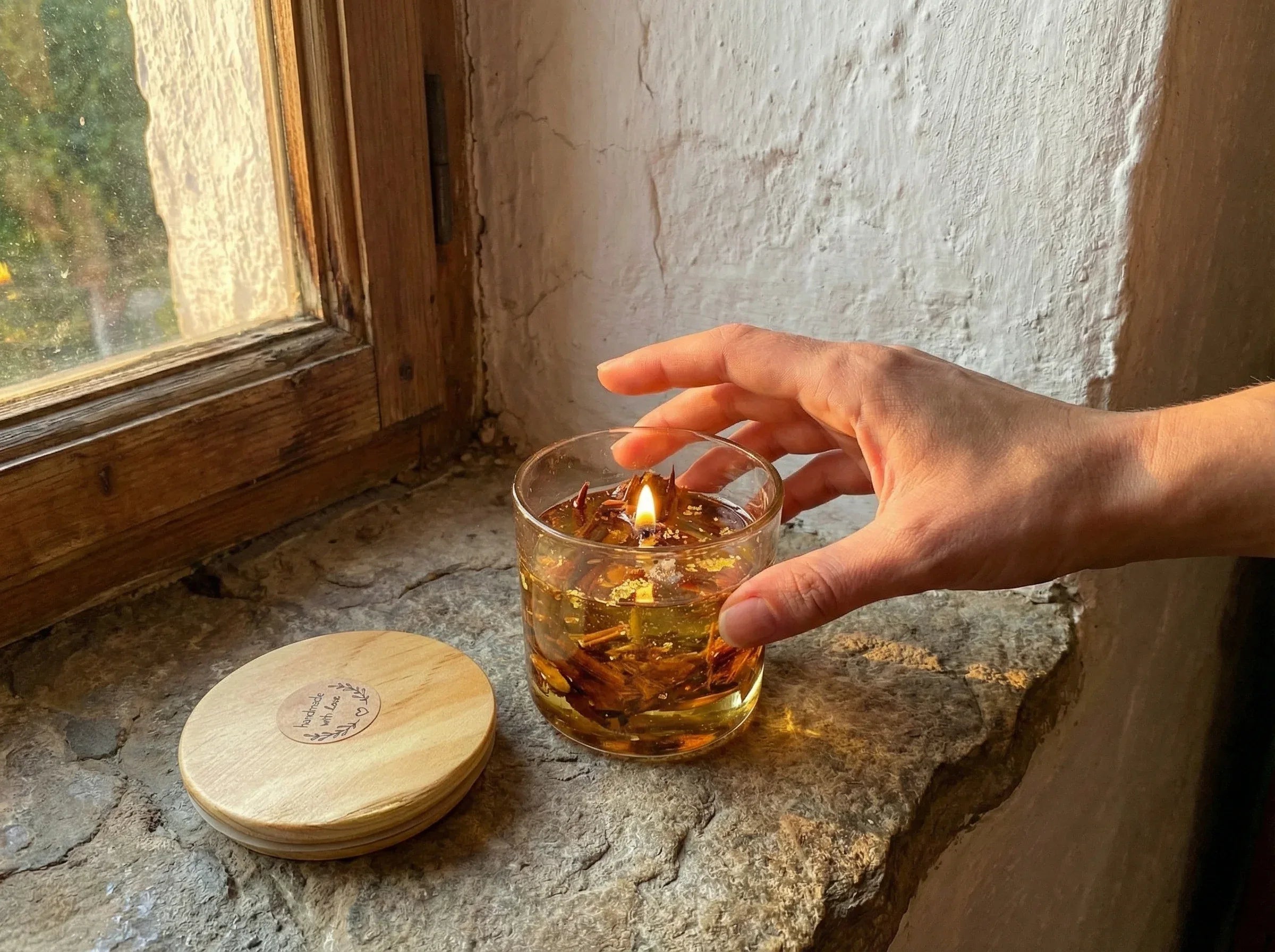 Bougie Gel Bio Oud & Palo Santo - Ancrage & Force Sacrée - Essences Agape 50499365