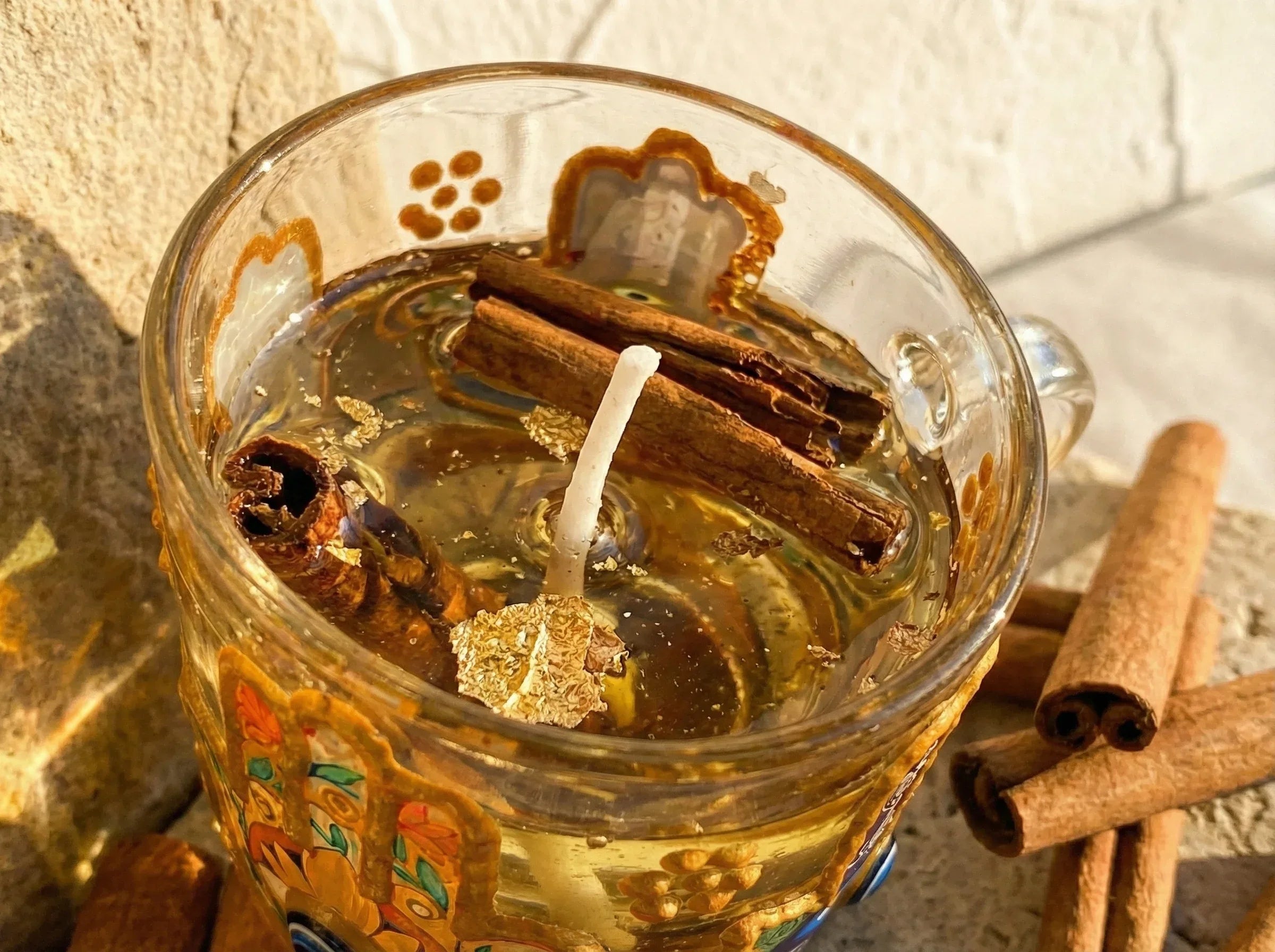 Bougie Gel Cannelle & Main de Fatima - Chaleur & Protection - Essences Agape 91627979