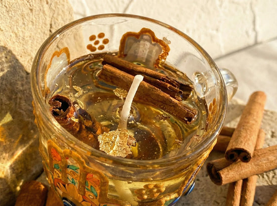 Bougie Gel Cannelle & Main de Fatima - Chaleur & Protection - Essences Agape 91627979