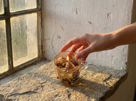 Bougie Gel Cannelle & Main de Fatima - Chaleur & Protection - Essences Agape 74978615