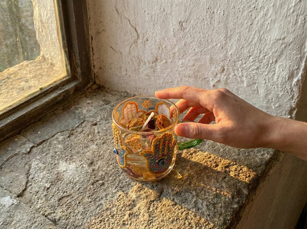 Bougie Gel Rose & Main de Fatima - Tendresse & Harmonie - Essences Agape 51399614