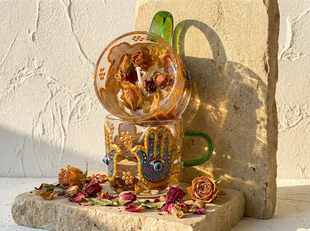 Bougie Gel Rose & Main de Fatima - Tendresse & Harmonie - Essences Agape 56641928