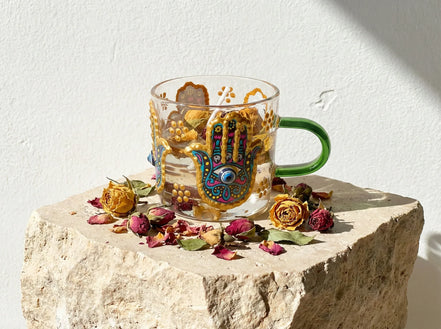 Bougie Gel Rose & Main de Fatima - Tendresse & Harmonie - Essences Agape 3380890