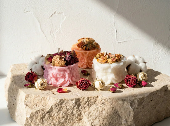 Bougie Gourmande Rose blanche - Éclat & Tendresse - Essences Agape 33940271