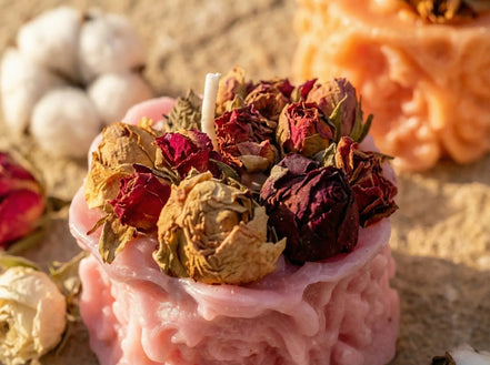 Bougie Gourmande Rose blanche - Éclat & Tendresse - Essences Agape 26150392