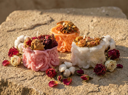 Bougie Gourmande Rose blanche - Éclat & Tendresse - Essences Agape 7305336