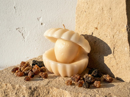 Bougie Huître Myrrhe & Musc - Sagesse & Secret Ésotérique - Essences Agape 51623005