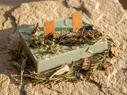 Bougie Mèche Bois Sauge & Romarin - Ancrage & Éveil - Essences Agape 14811596