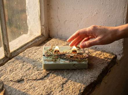 Bougie Mèche Bois Sauge & Romarin - Ancrage & Éveil - Essences Agape 2458609