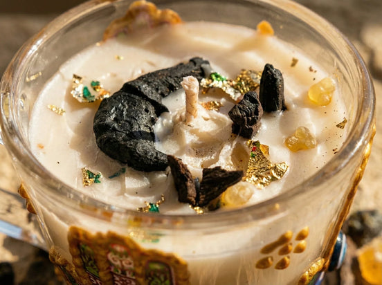 Bougie Main de Fatima Oud & Louban - Prière & Sagesse Antique - Essences Agape 83424128