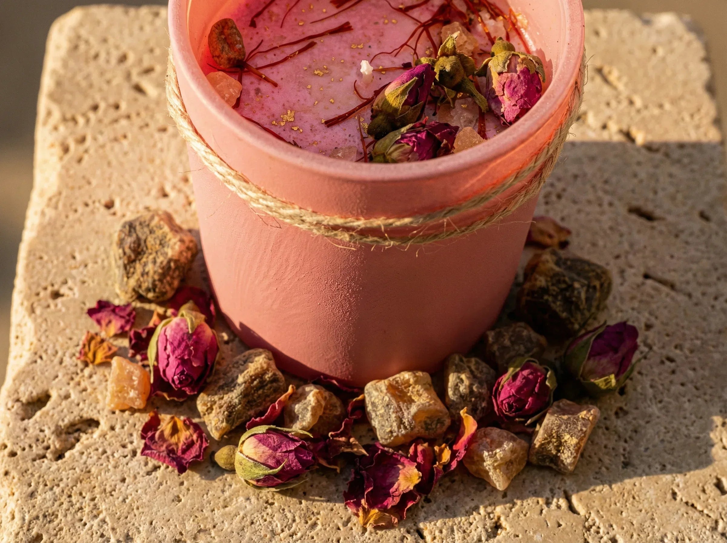 Bougie Musc & Rose - Sérénité & Élégance Spirituelle - Essences Agape 51275066