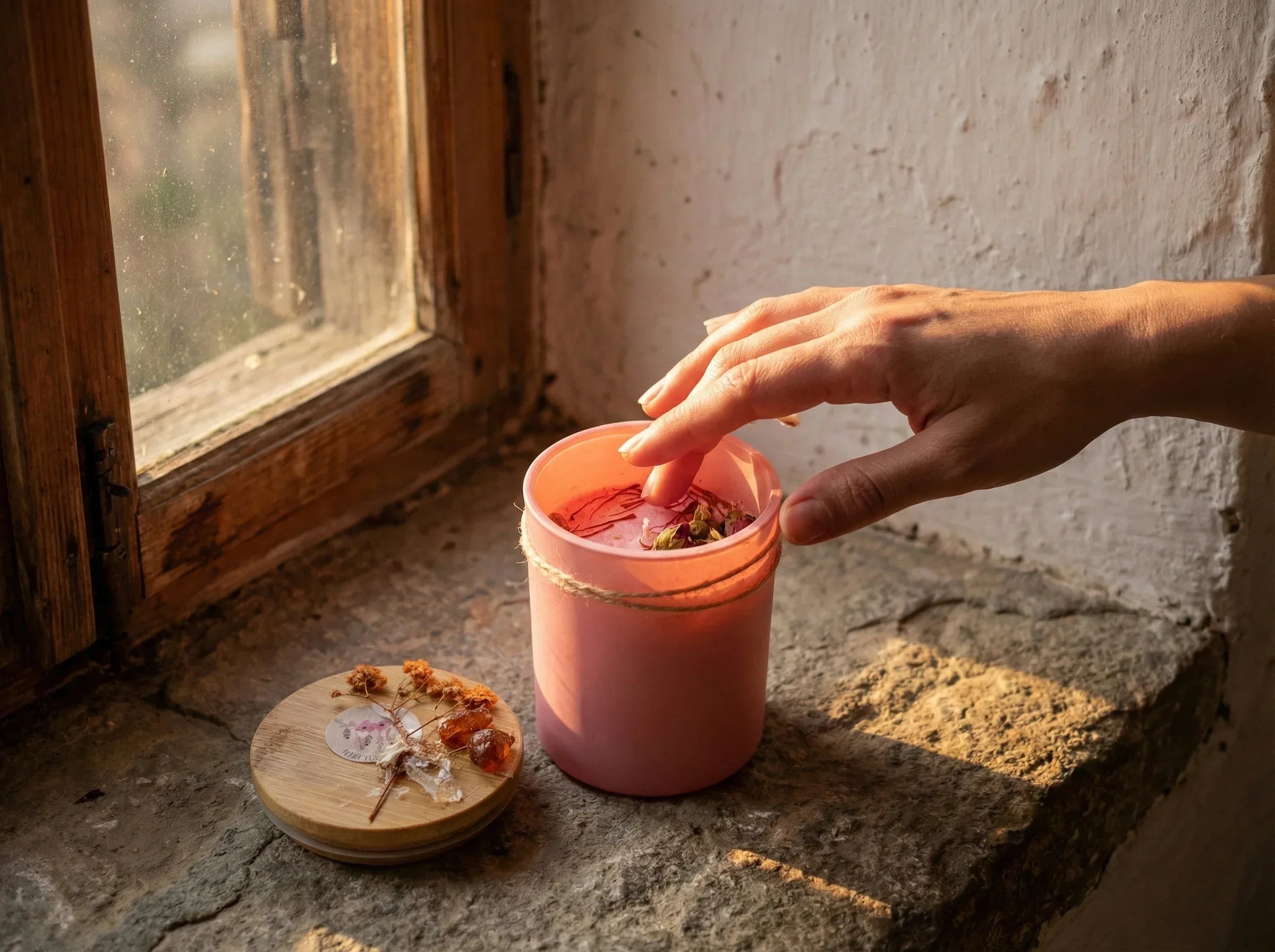 Bougie Musc & Rose - Sérénité & Élégance Spirituelle - Essences Agape 82053988