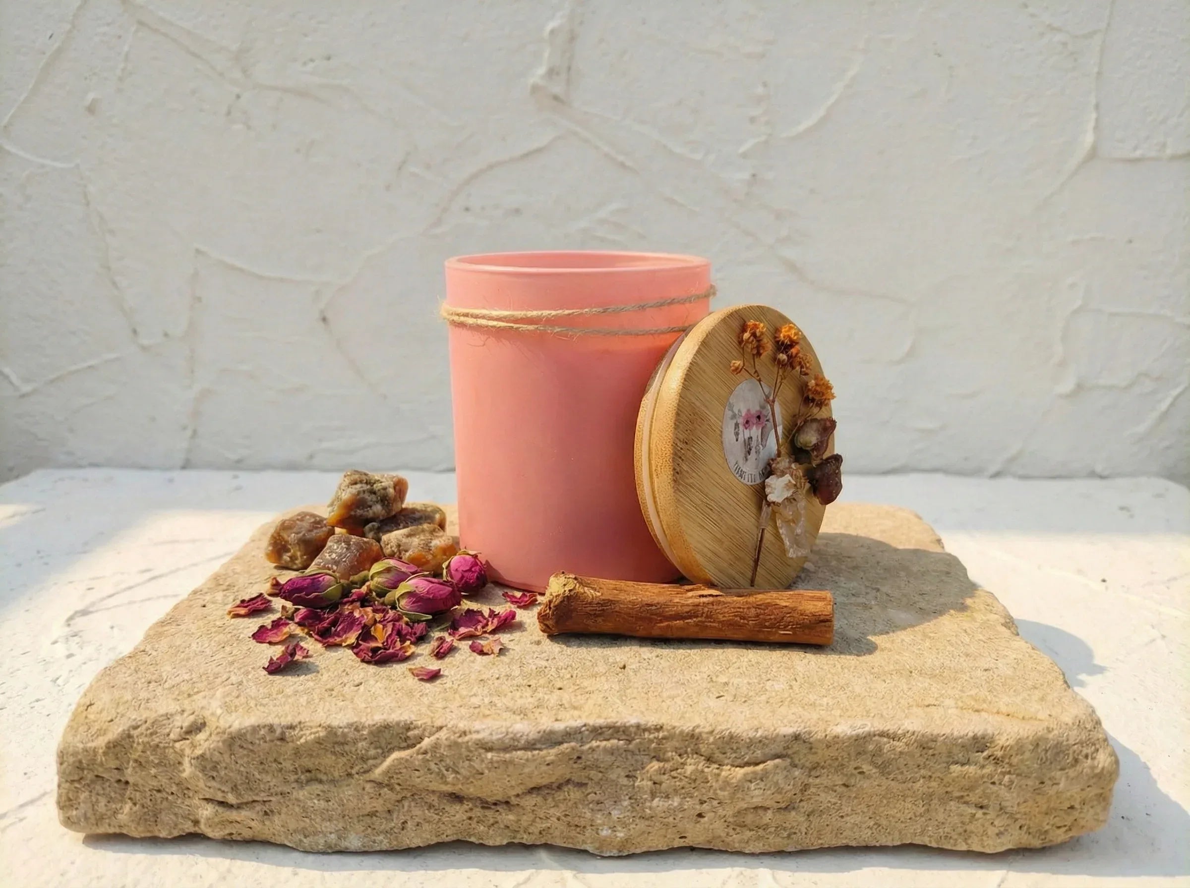 Bougie Musc & Rose - Sérénité & Élégance Spirituelle - Essences Agape 5732152