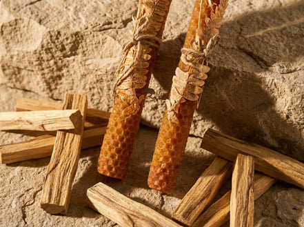 Bougie Naturelle Palo Santo - Purification & Ancrage - Essences Agape 23234634