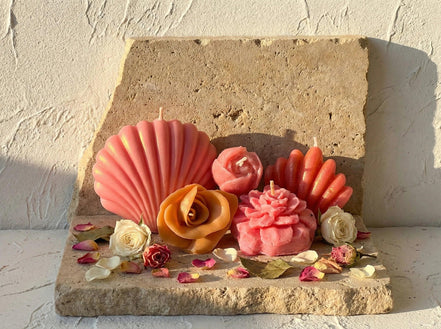 Bougie Naturelle Rose - Amour & Harmonie Intérieure - Essences Agape 37963201