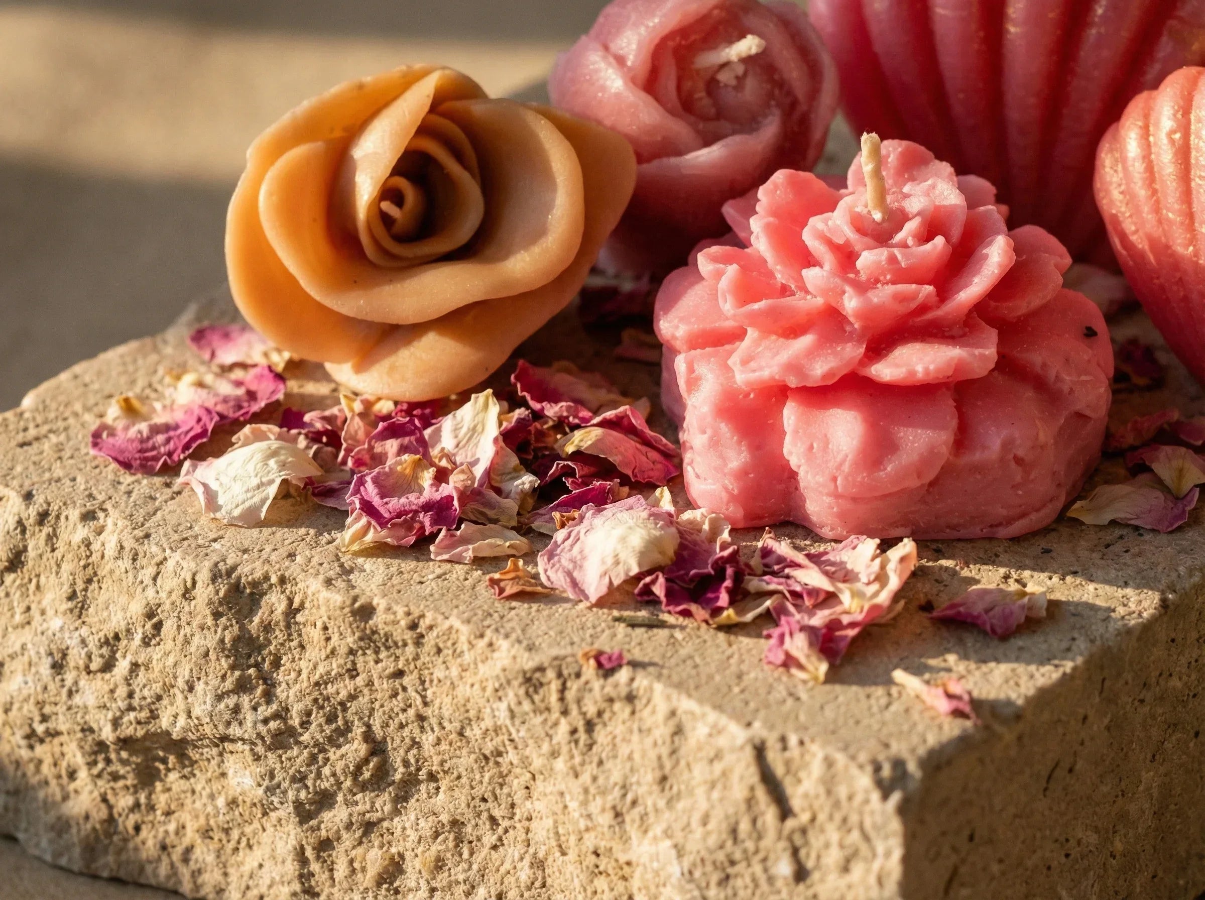 Bougie Naturelle Rose - Amour & Harmonie Intérieure - Essences Agape 84410298