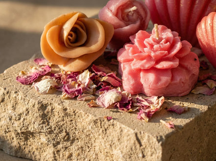 Bougie Naturelle Rose - Amour & Harmonie Intérieure - Essences Agape 84410298