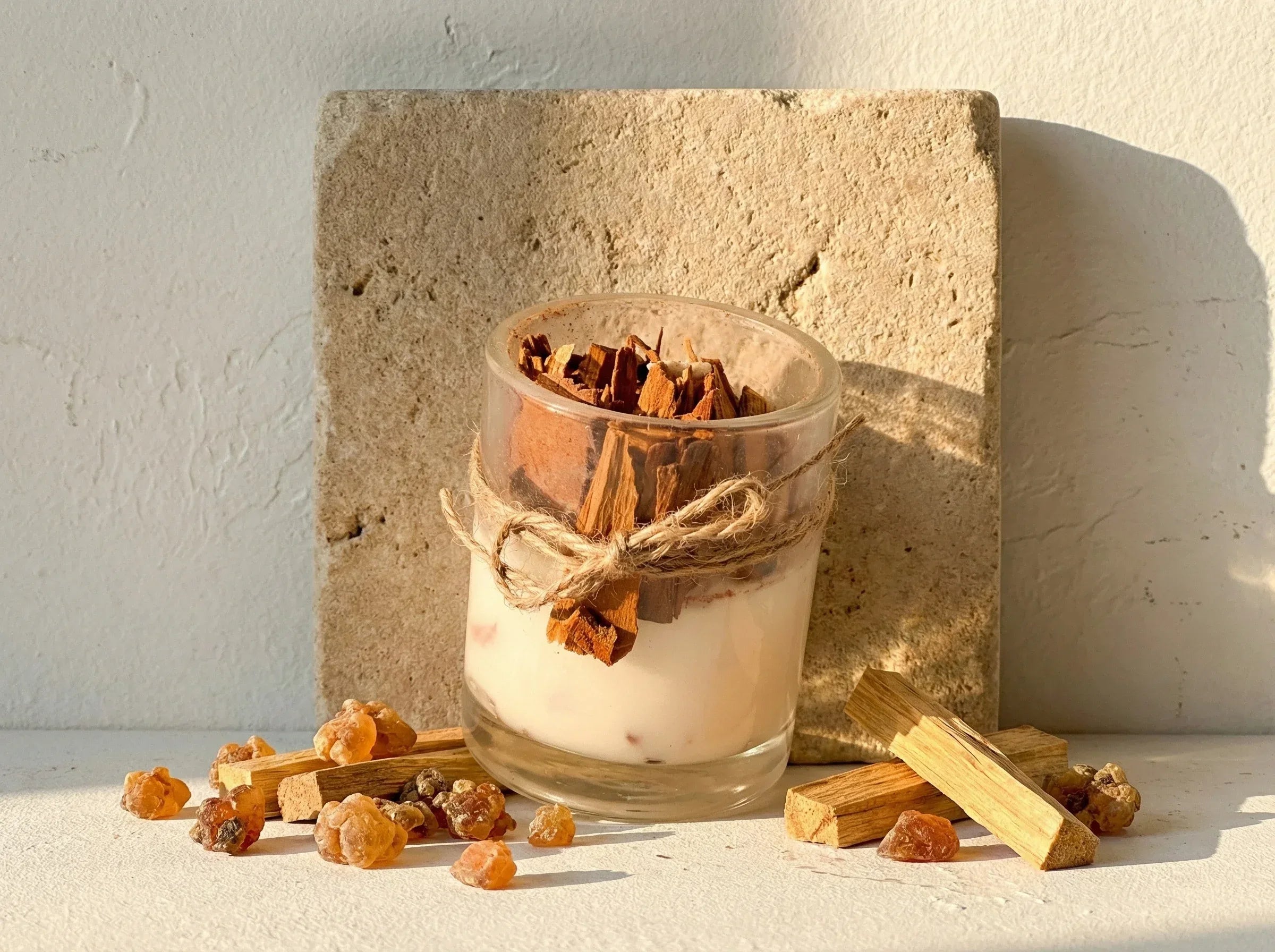 Bougie Palo Santo & Myrrhe - Recentrage & Force - Essences Agape 99191855