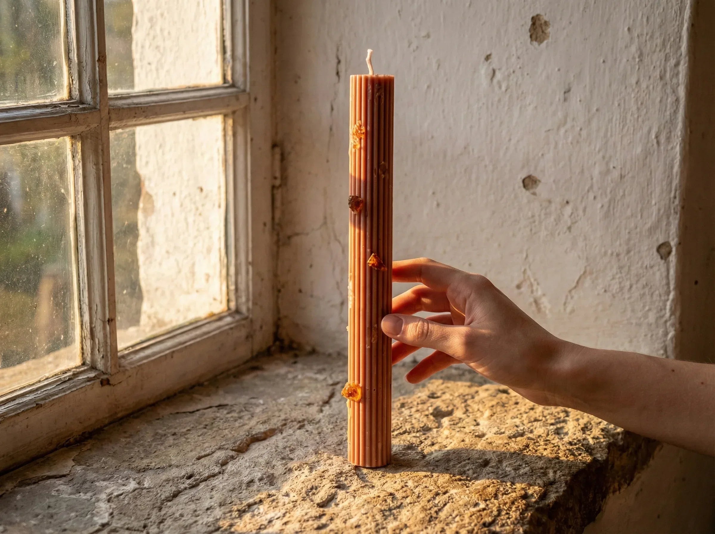 Bougie Pilier Romain Myrrhe & Musc - Sagesse & Protection - Essences Agape 88352887