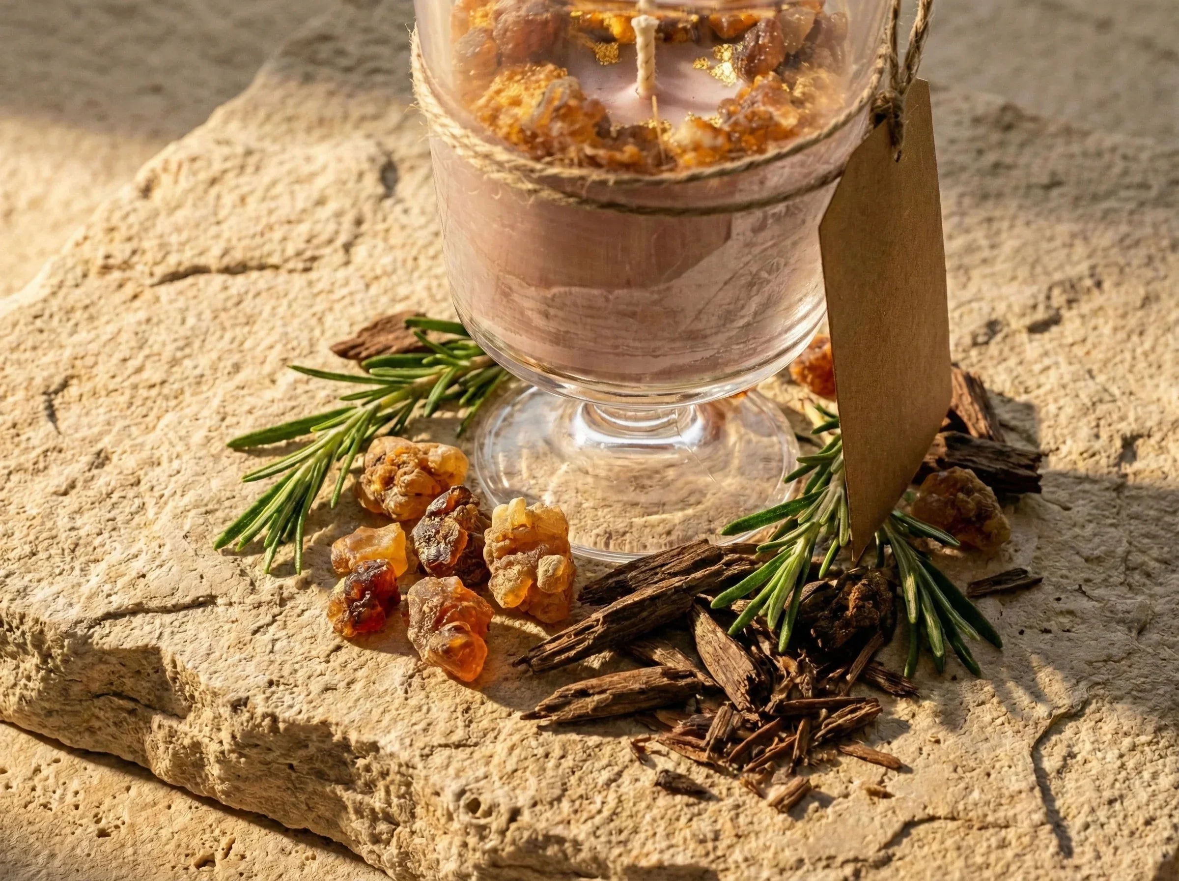 Bougie Romarin & Oud - Clarté Mentale & Énergie Spirituelle - Essences Agape 93060415