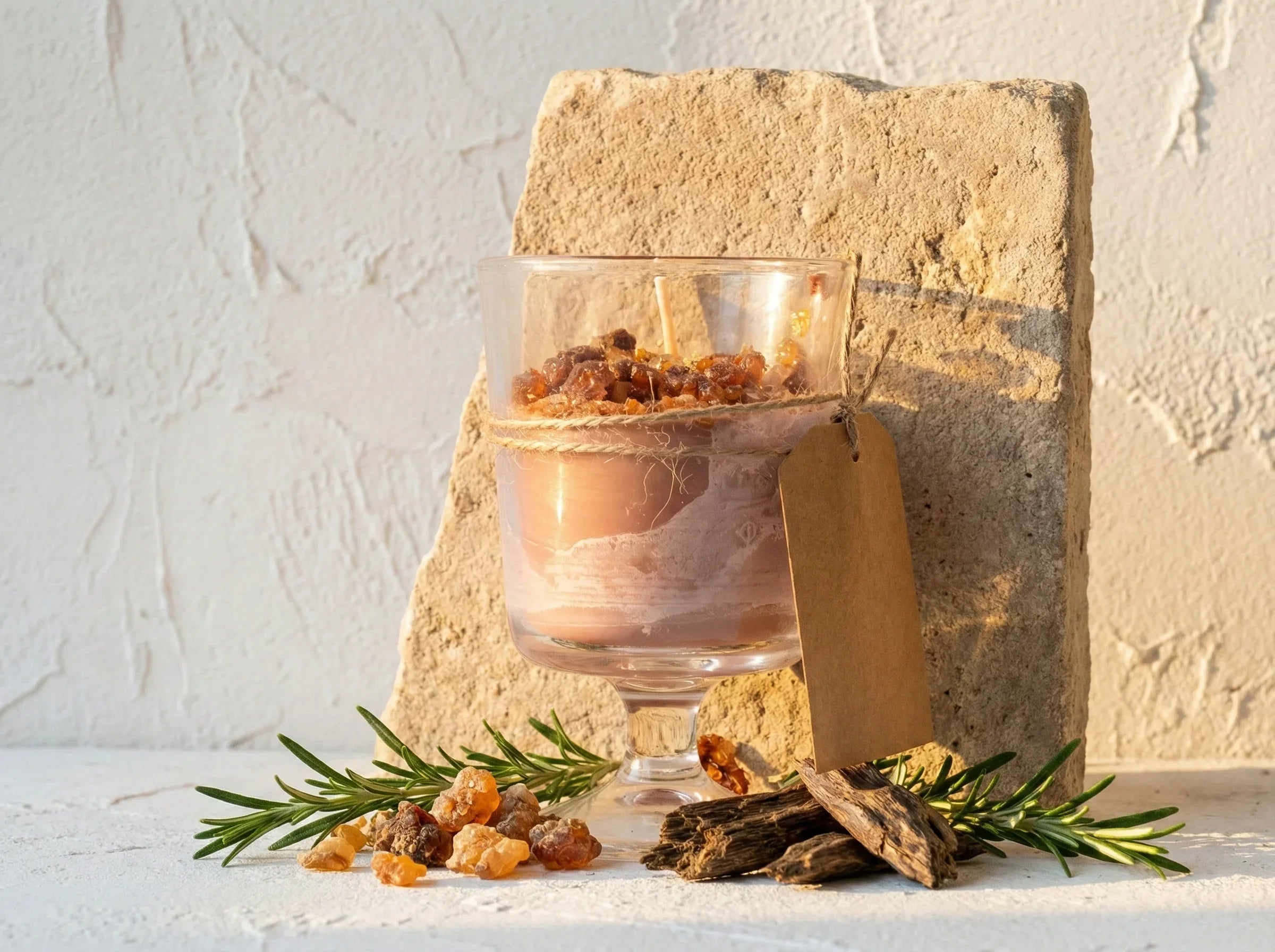 Bougie Romarin & Oud - Clarté Mentale & Énergie Spirituelle - Essences Agape 41043465