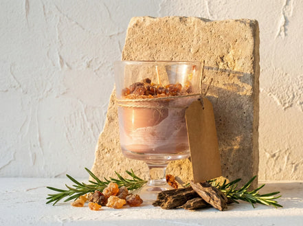 Bougie Romarin & Oud - Clarté Mentale & Énergie Spirituelle - Essences Agape 41043465