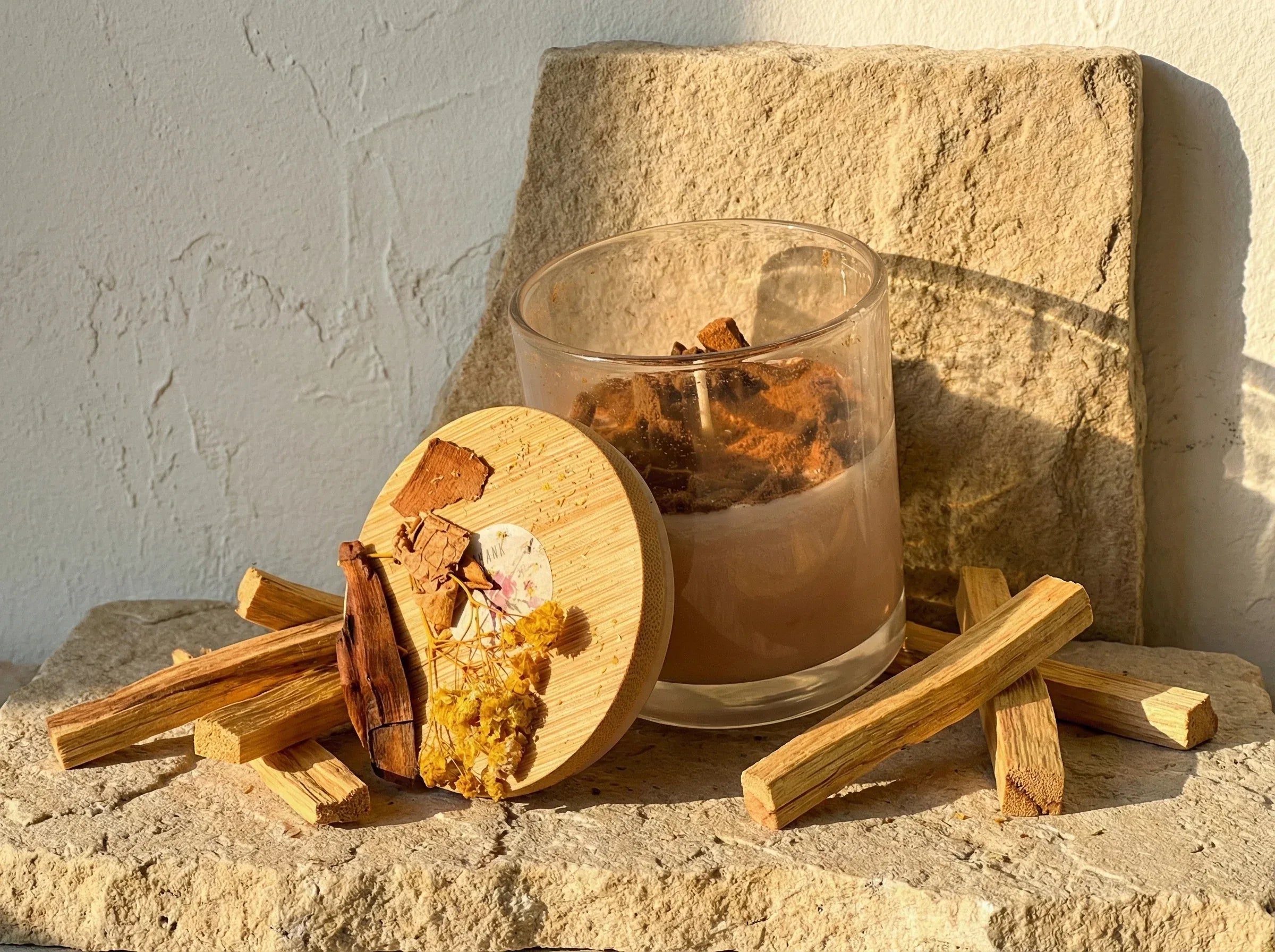 Bougie Sacrée Palo Santo - Sagesse & Protection - Essences Agape 15903403